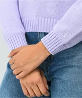 Zine Charley Lavender Crop Crewneck Sweatshirt