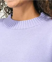 Zine Charley Lavender Crop Crewneck Sweatshirt