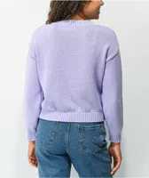 Zine Charley Lavender Crop Crewneck Sweatshirt