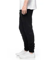 Zine Cover Black Solid Knit Jogger Pants