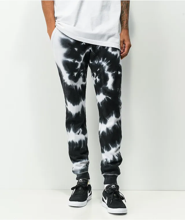 these ASPEN joggers feature a classic bleached tie dye swirl on a black  base. we love pairing these joggers …