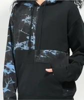 Zine Dani Patch Black & Blue Tie Dye Hoodie