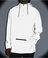 Zine Glo Reflective Silver Anorak Windbreaker Jacket