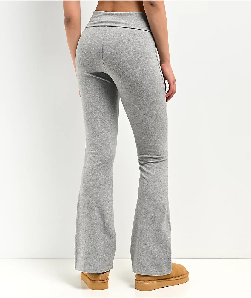 Zine Julia Grey Foldover Flare Pants