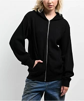 Zine Marusso Black Thermal Oversized Zip Hoodie