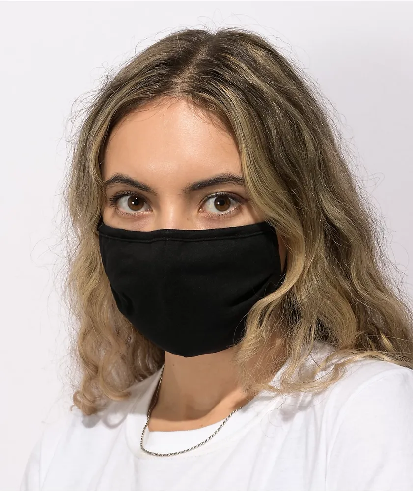 Zine Pocket Black Face Mask