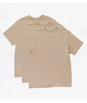 Zine Solid Tan 3-Pack T-Shirt