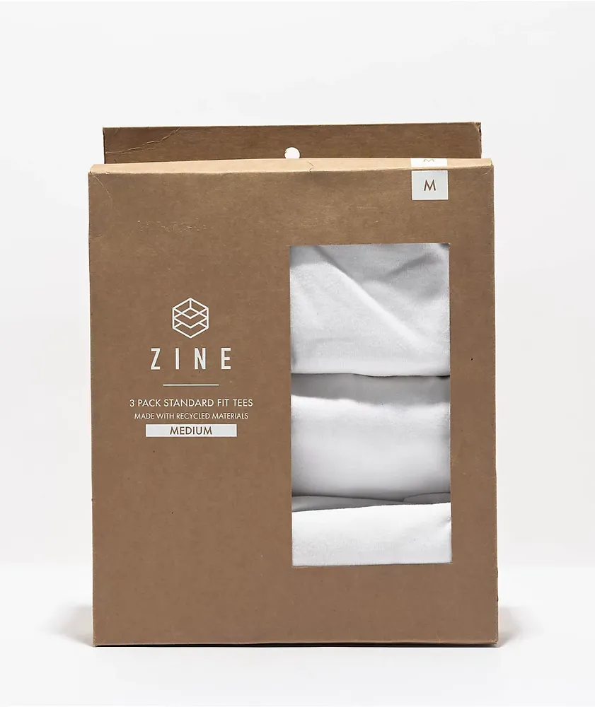 Zine Solid White 3-Pack T-Shirt