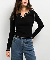 Zine Thora Caviar Thermal Long Sleeve Crop T-Shirt