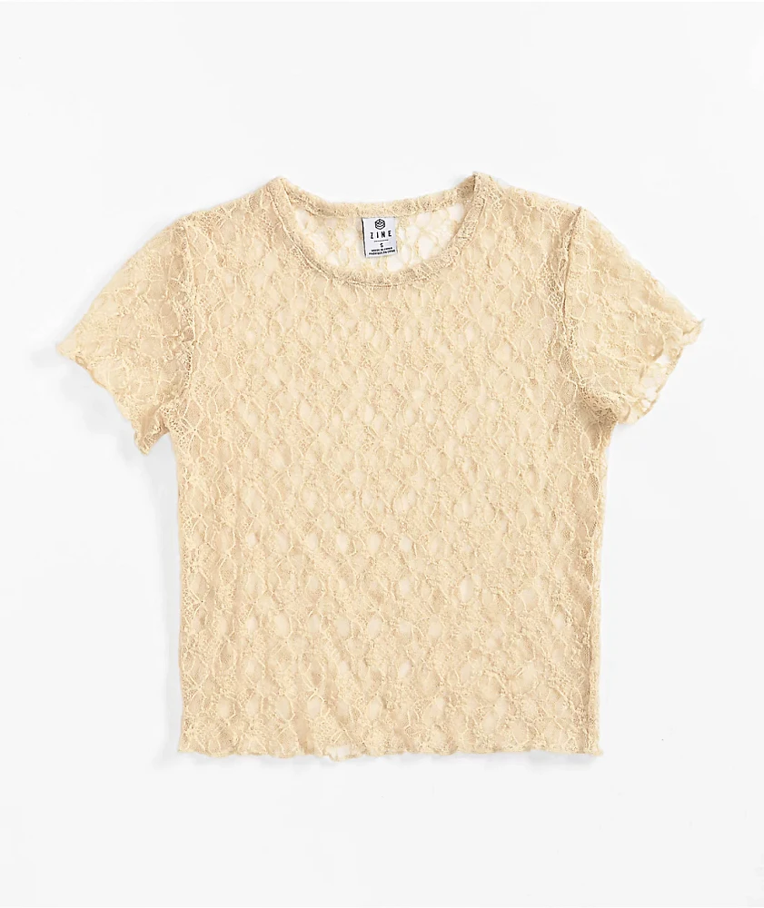 Zine Toulouse Natural Lace Top