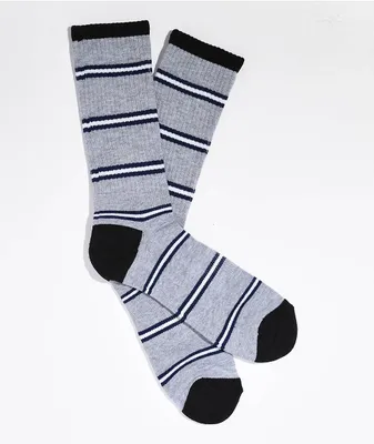 Zine Tried Grey Stripe Crew Socks
