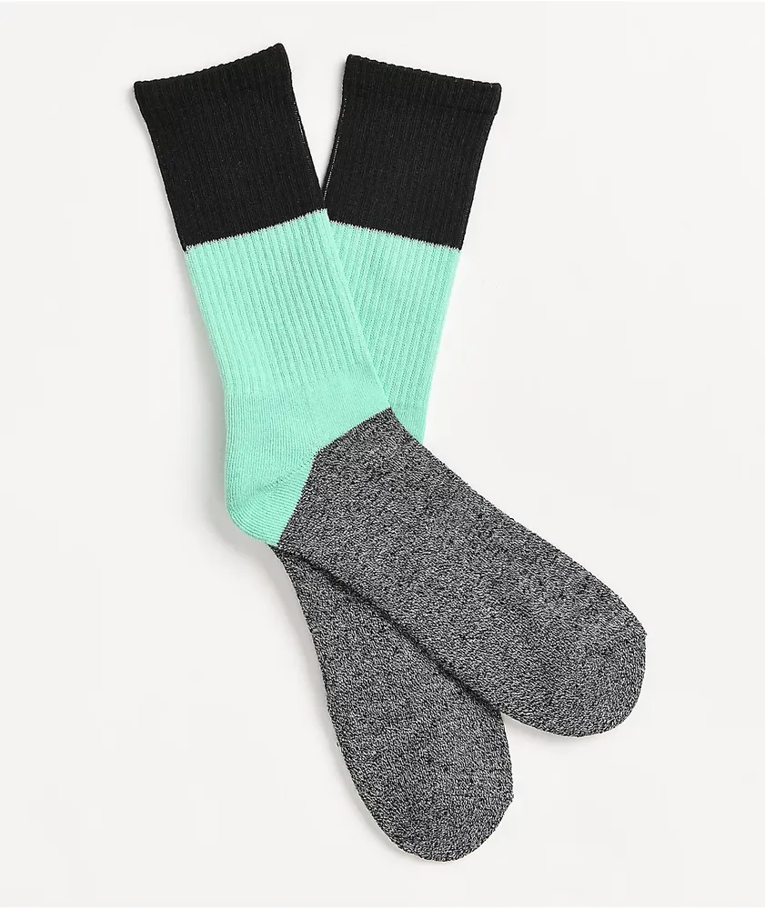 Zine Tritime Black, Mint & Grey Crew Socks