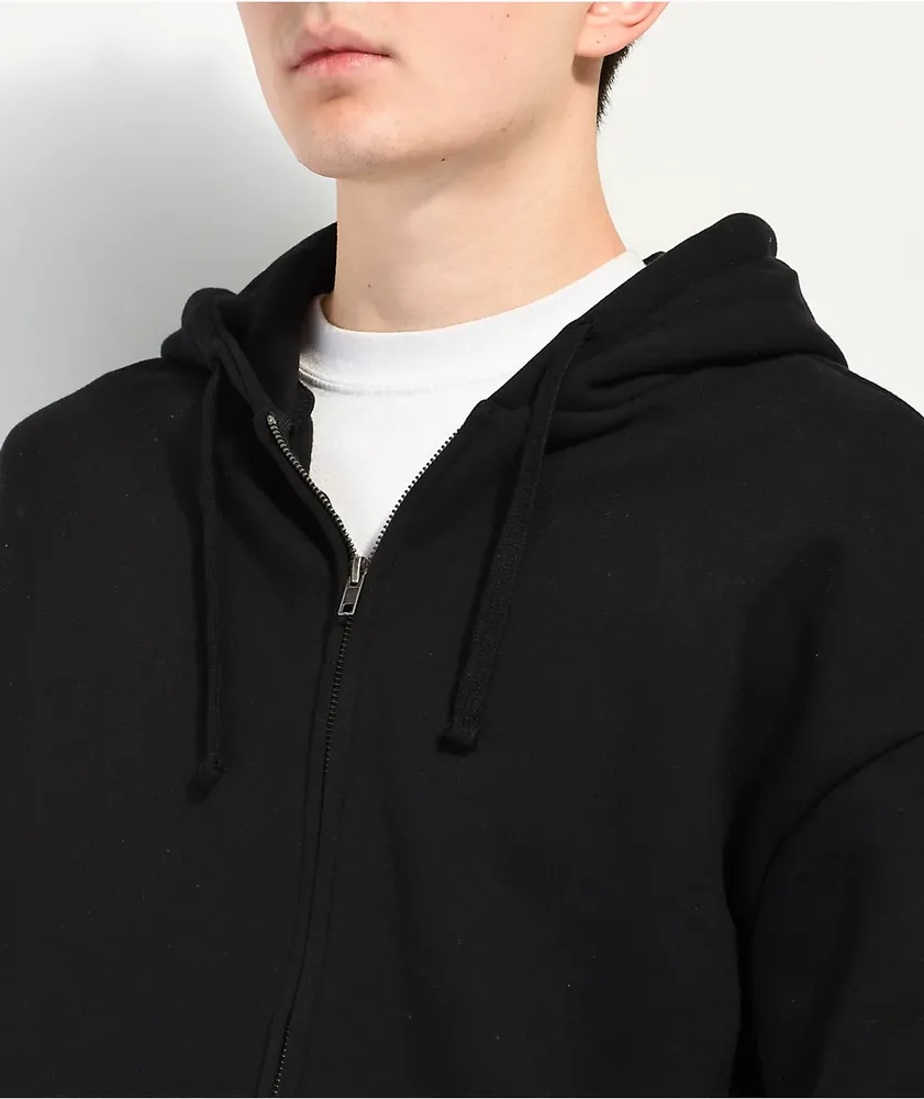 Zine Zippin Black Full Zip Hoodie