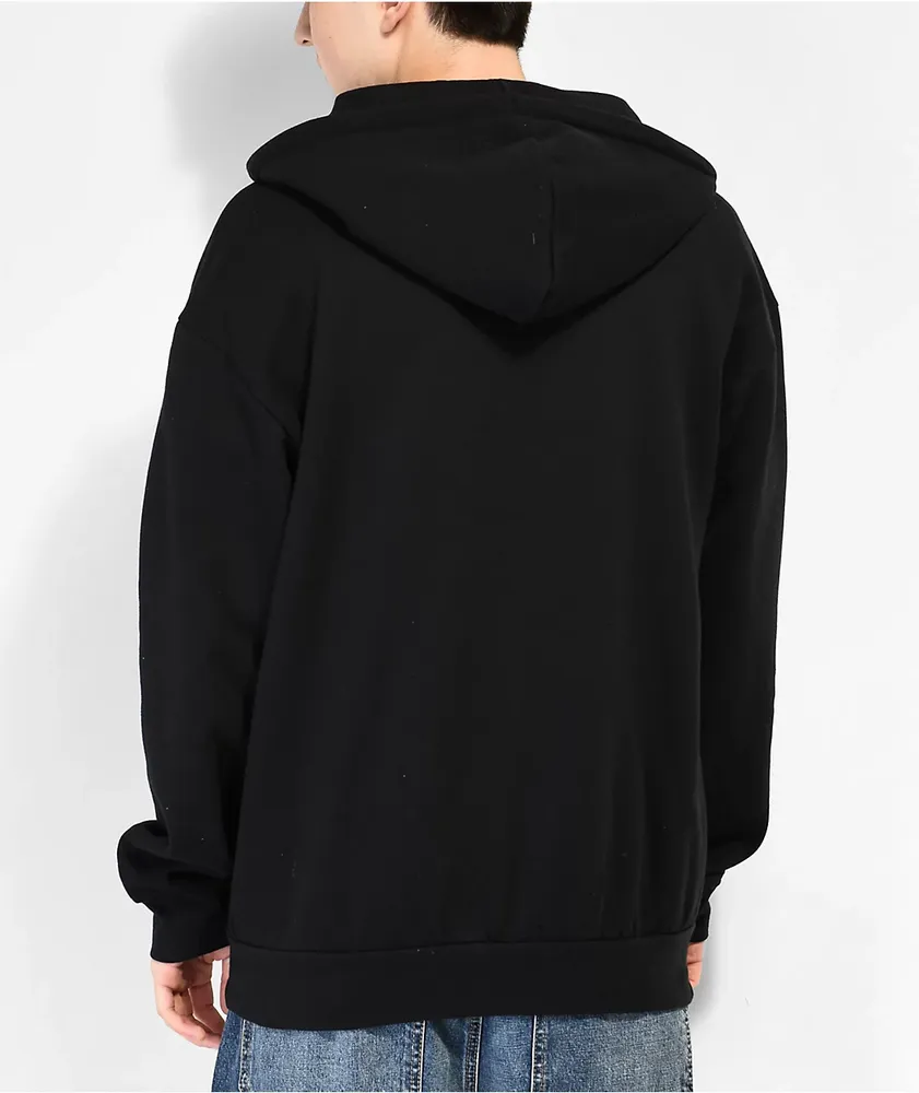 Zine Zippin Black Full Zip Hoodie