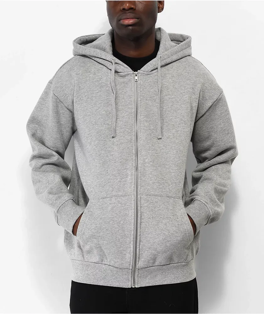 Zine Zippin Grey Zip Hoodie