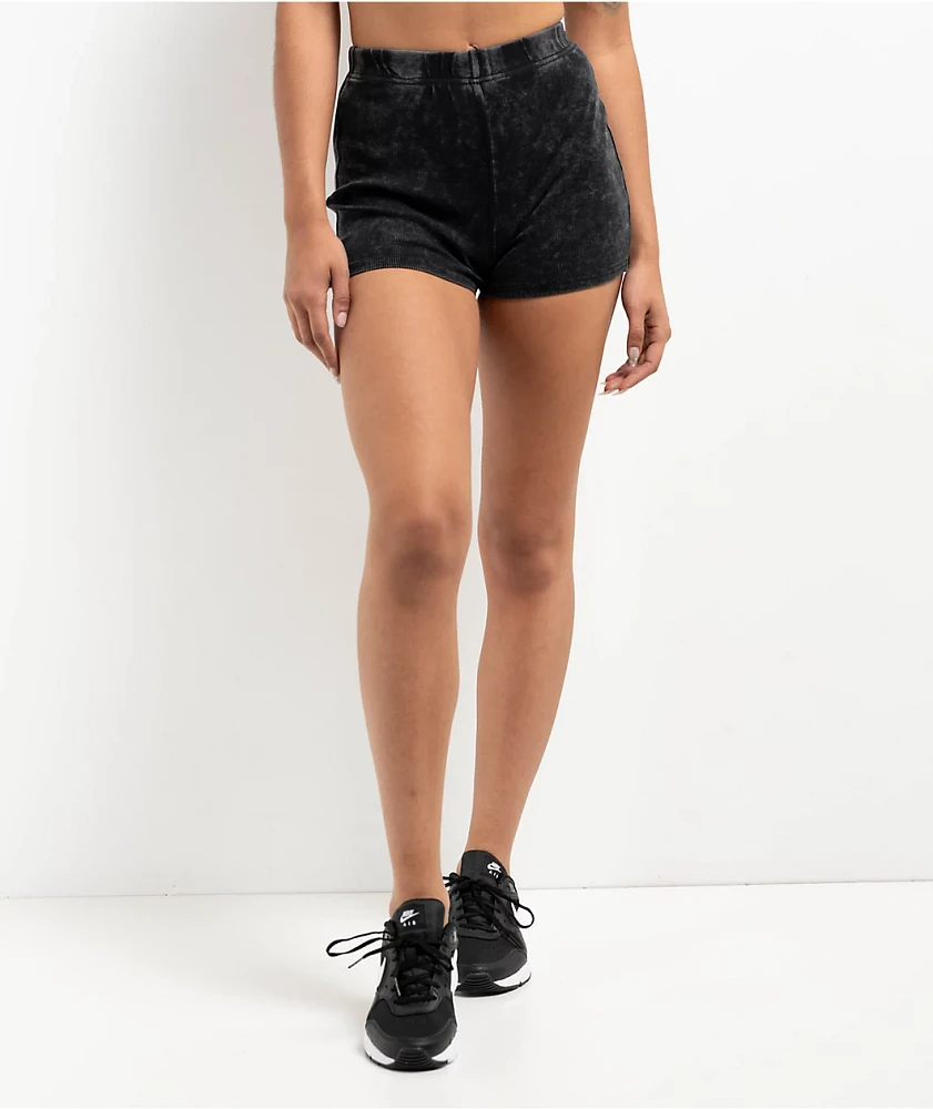 Zine Zora Black Wash Bike Shorts