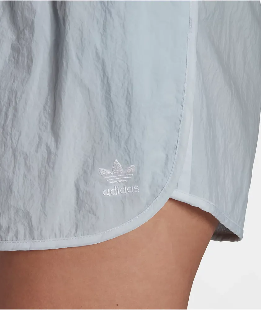 adidas 3 Stripe Light Blue Shorts