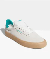 adidas 3MC Chalk & Glory Green Skate Shoes