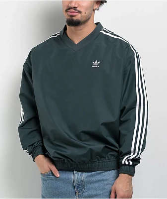 adidas Adicolor Woven Mineral Green Crewneck Windbreaker Jacket