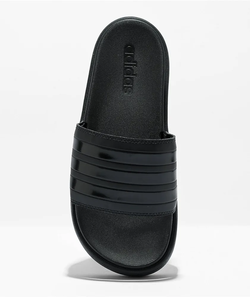 adidas Adilette Black Platform Slide Sandals