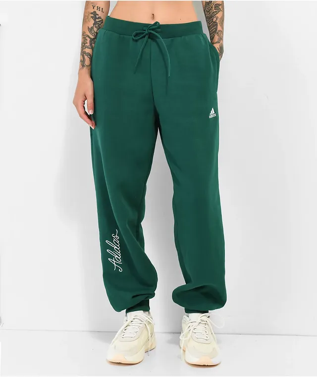 adidas Sportswear Color block sweatpants in green and navy