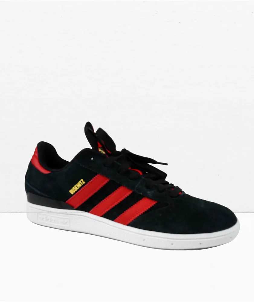 adidas Busenitz Black, Red & White Skate Shoes