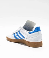 adidas Busenitz Cloud White, Blue Bird & Gum Skate Shoes