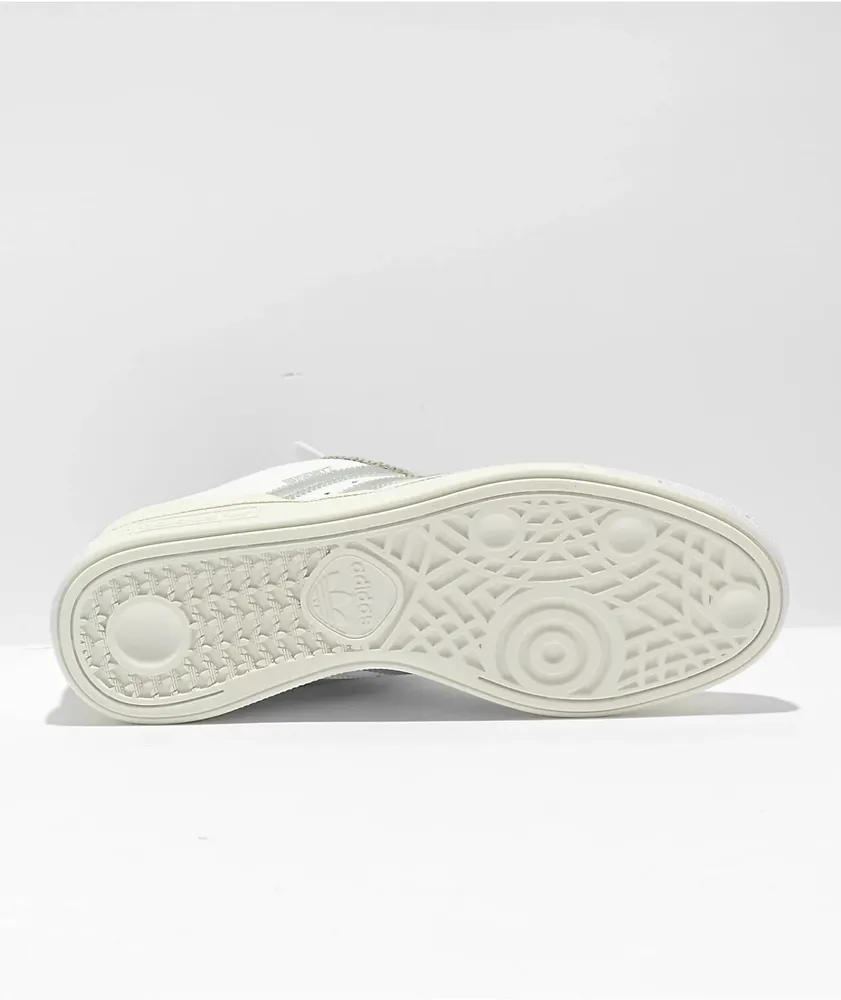 adidas Busenitz Tan, White & Silver Skate Shoe