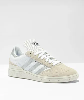 adidas Busenitz Tan, White & Silver Skate Shoe