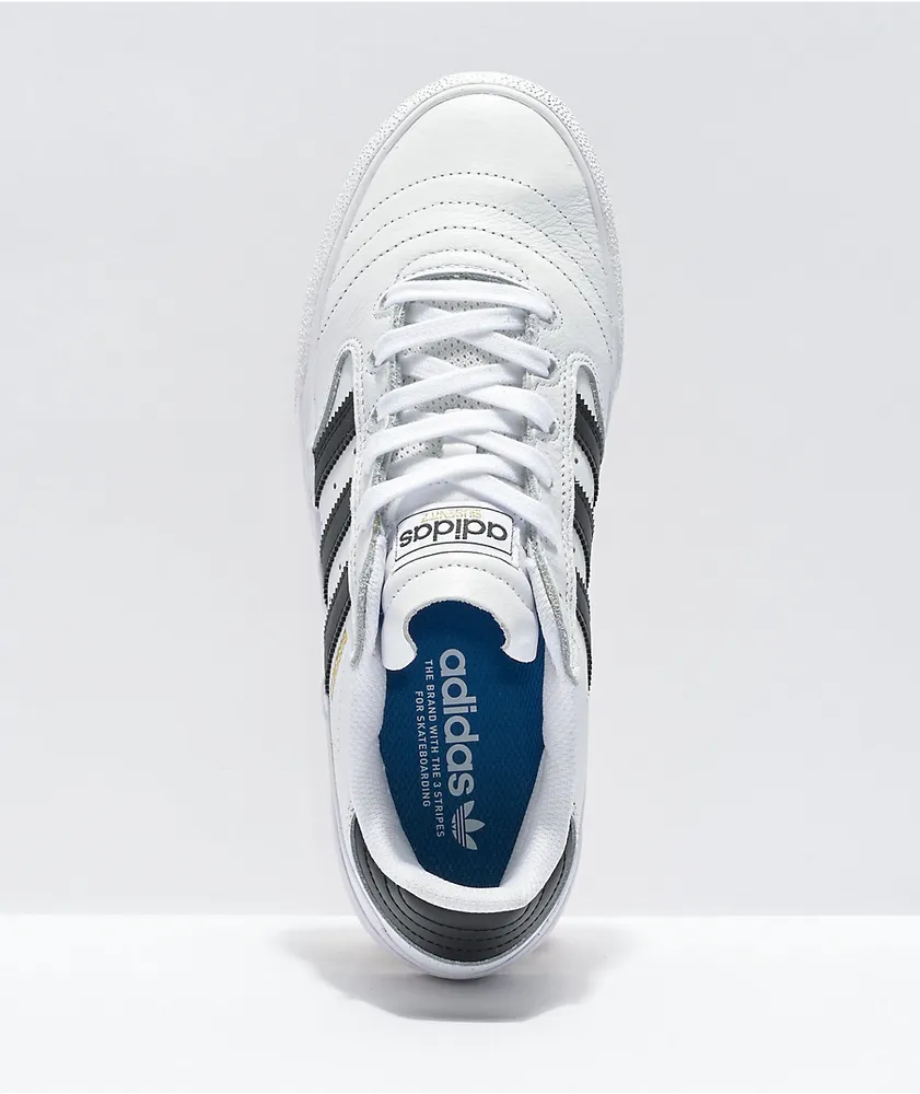 adidas Busenitz Vulc II White, Black, & Gold Shoes