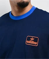 adidas Contrast Navy Ringer T-Shirt