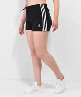 adidas Essentials Slim 3-Stripe Black Shorts