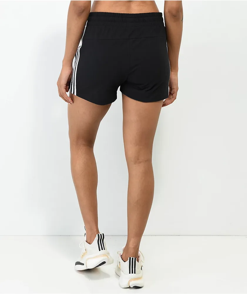 adidas Essentials Slim 3-Stripe Black Shorts