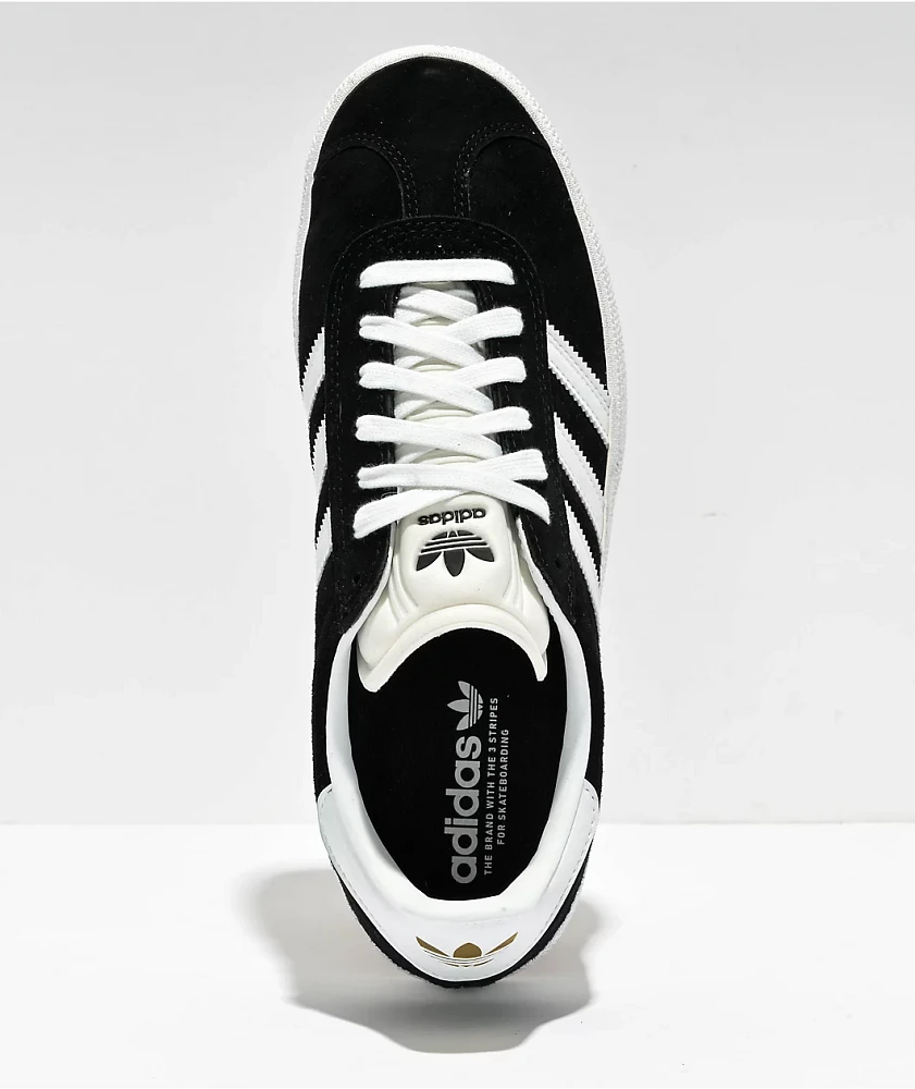 adidas Gazelle ADV Black & White Skate Shoes