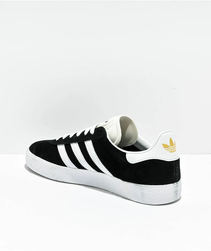 adidas Gazelle ADV Black & White Skate Shoes