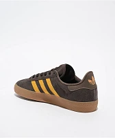 adidas Gazelle ADV Dark Brown, Preloved Yellow & Gum Skate Shoes