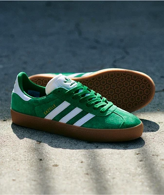 adidas Gazelle ADV Green, White & Gum Shoes