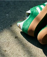 adidas Gazelle ADV Green, White & Gum Skate Shoes