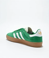 adidas Gazelle ADV Green, White & Gum Skate Shoes