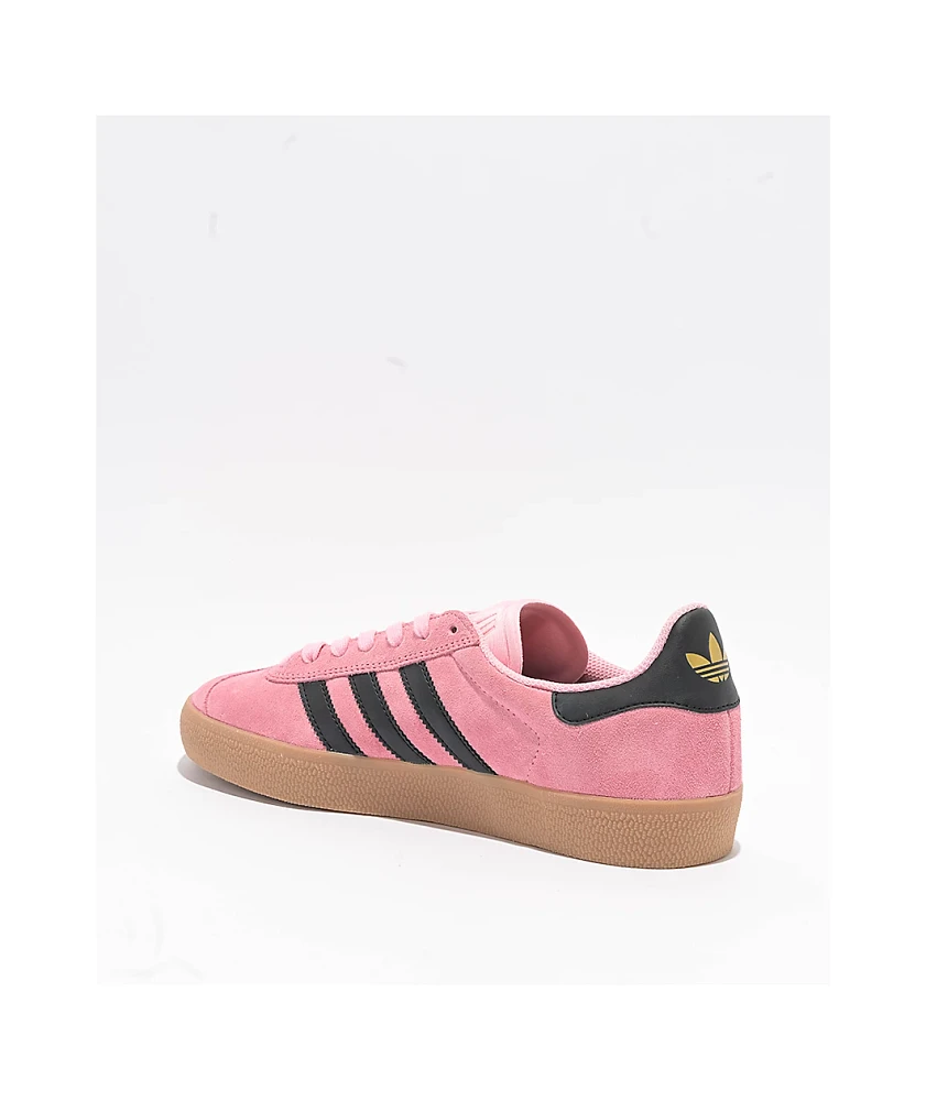 adidas Gazelle ADV Pink, Black, & Gum Skate Shoes