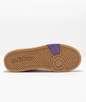 adidas Kids Hoops 3.0 White, Bliss Lilac & Gum Shoes