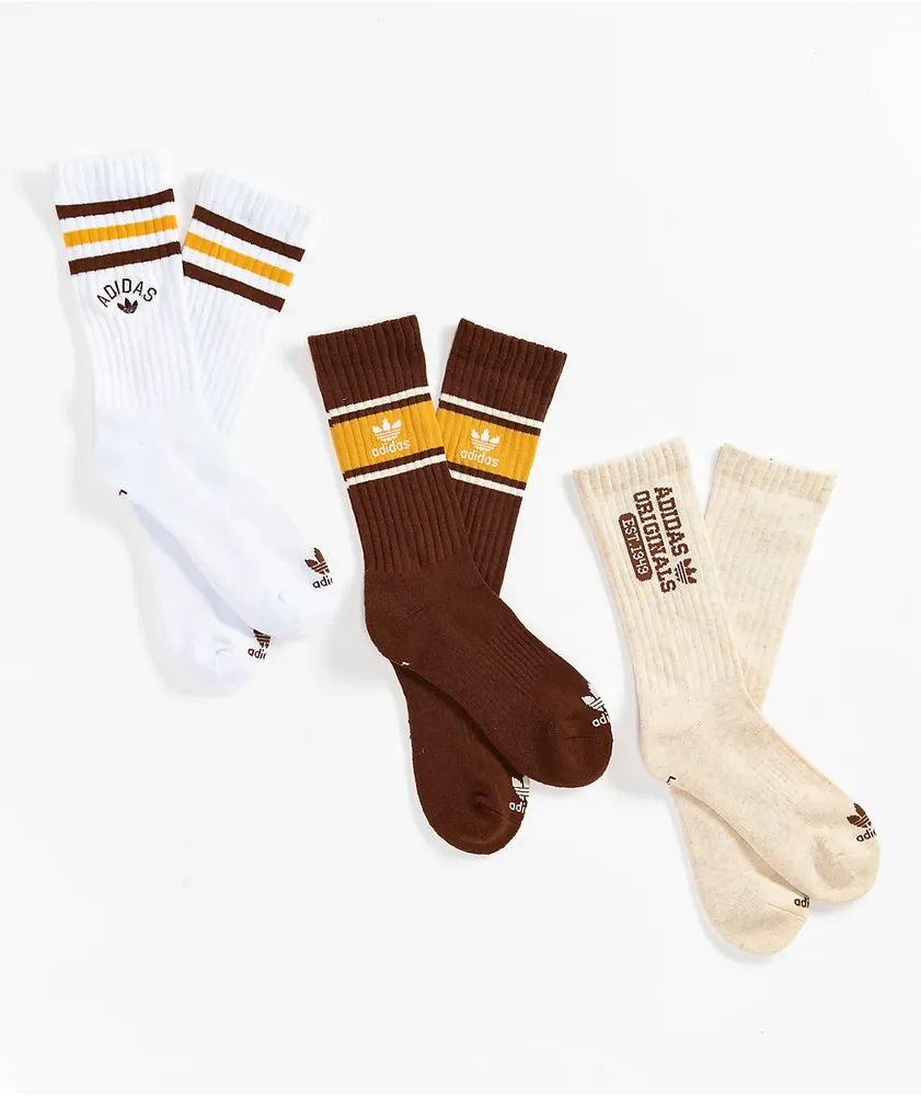 adidas New Prep 3 Pack Crew Socks