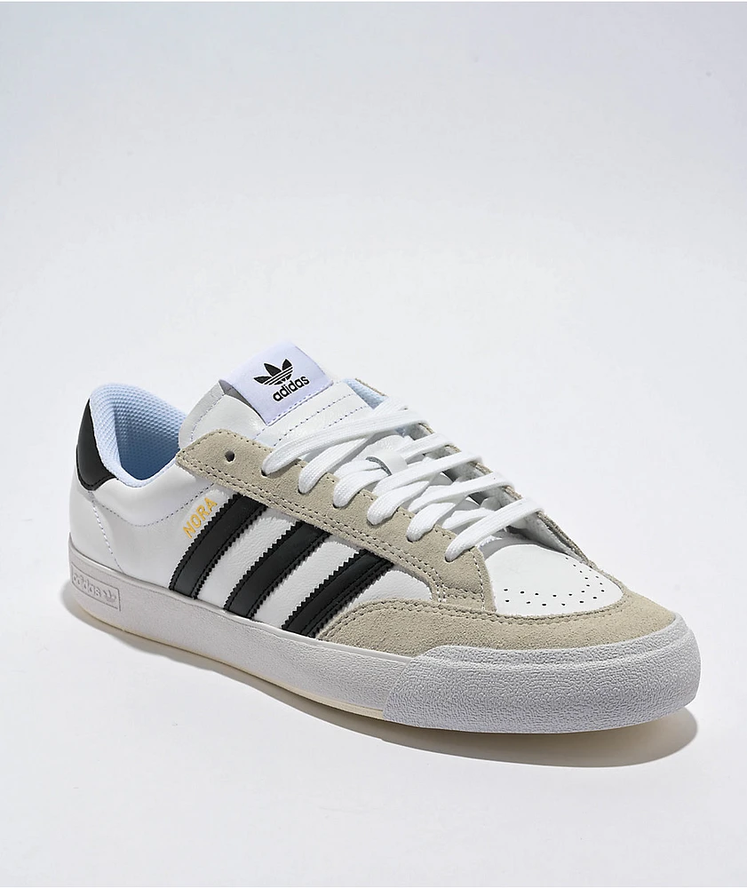 adidas Nora Crystal White & Core Black Skate Shoes