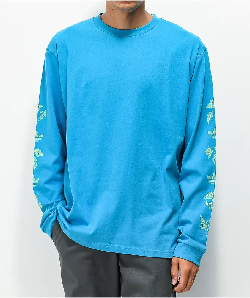 adidas Nora Graphic Blue Long Sleeve T-Shirt