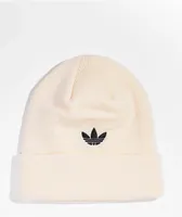 adidas Off Set 3-Stripe White Beanie