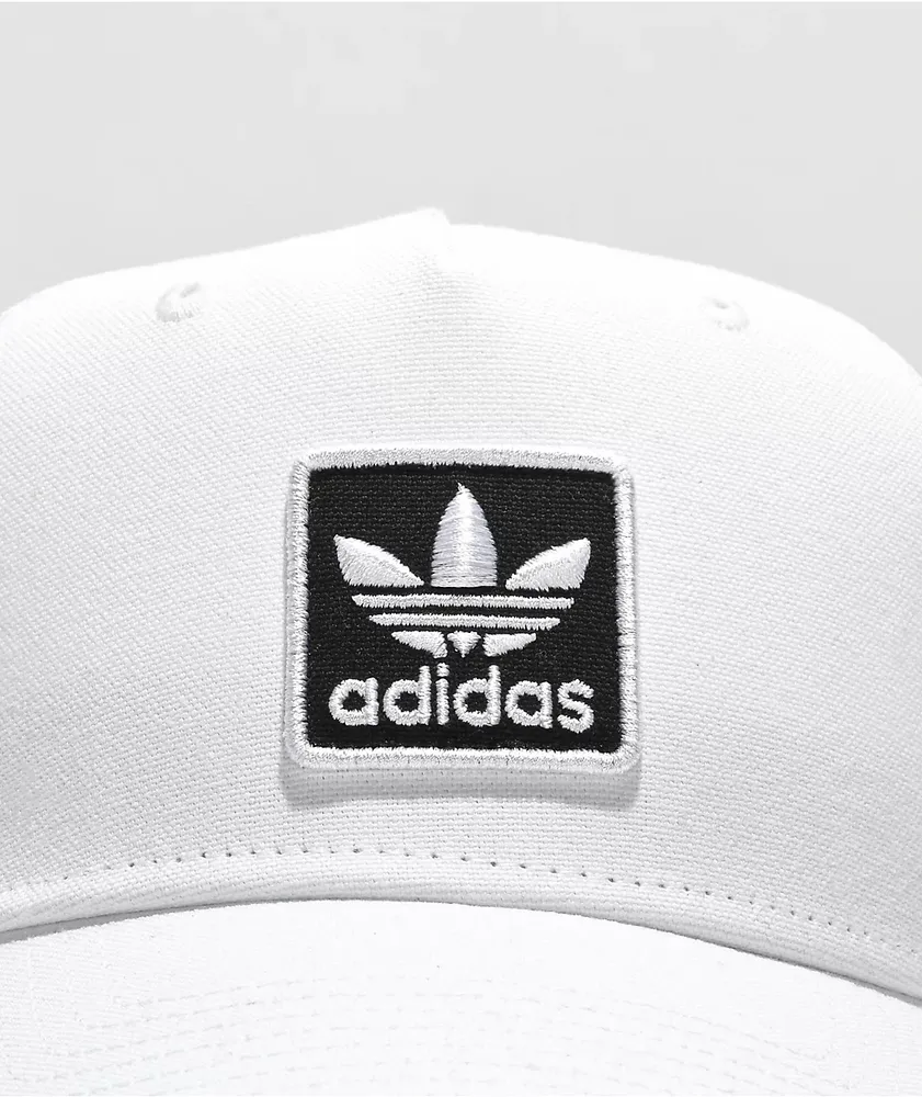 adidas Original Dart Trefoil Patch White Snapback Hat