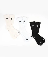 adidas Originals 2.0 White, Black & Wonder White 3 Pack Crew Socks
