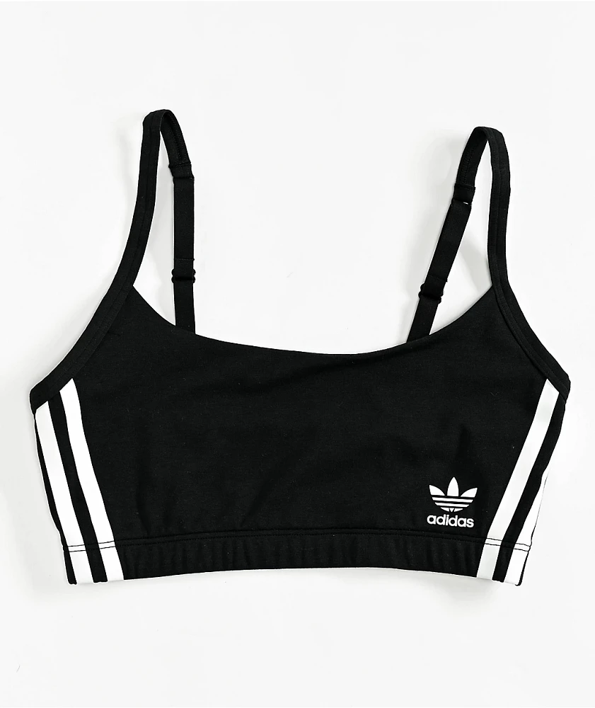 adidas Originals 3 Stripe Black Bralette