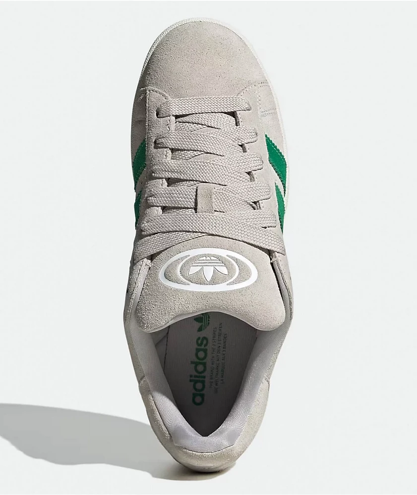 adidas Originals Campus 00s Grey One & Green Skate Shoes