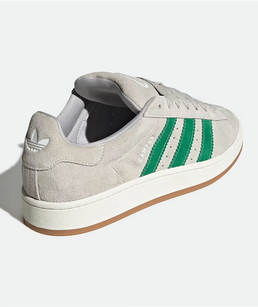 adidas Originals Campus 00s Grey One & Green Skate Shoes